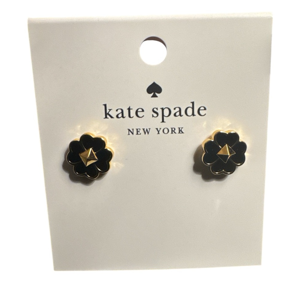 Kate Spade Black and Gold Stud Earrings